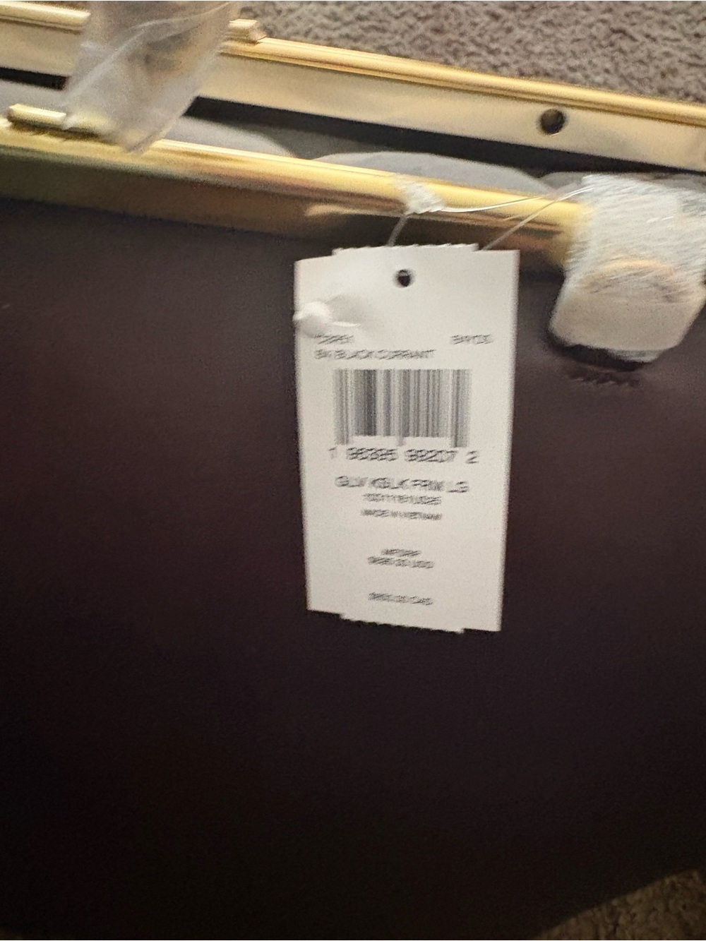 COACH Kisslock Large Leather Frame Bag in Dark Brown with Gold Hardware - Picture 2 of 3
